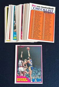 Juego de tarjetas de baloncesto Topps West #67-110 38/44 1981 casi completo con Kareem - Imagen 1 de 6