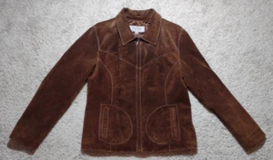 Wilson Leather Maxima Jacket Women's XL Brown Suede Full Zip Pockets Lined - Picture 1 of 10