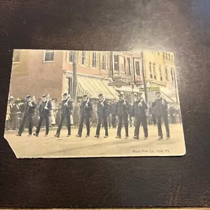 Vintage Postcard RPPC York, Pennsylvania (PA) Fire Dept. Vigilant Firemen & Axes - Picture 1 of 5