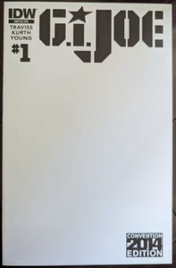 SDCC G.I. 2014 exclusivo CUBIERTA VARIANTE EN BLANCO JOE SKETCH EDICIÓN CONVENTION IDW - Imagen 1 de 1