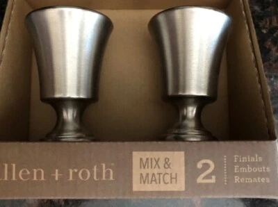 Allen + Roth смесь и матч 4 матовый никель отделка занавески стержень флероны 359 - Изображение 1 из 4