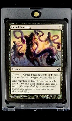 2014 MtG Magic the Gathering Journey Into Nyx #64 Cruel Feeding Black *Unplayed* - Image 1 of 4