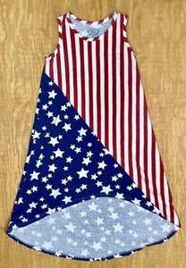 Sara’s Prints Sleeveless American Flag Hilo Gown Size 14 - Picture 1 of 5