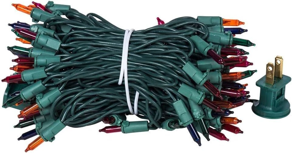 Vickerman 100 Multi-Colored Mini Light on Green Wire, 33' Christmas Light Strand - Image 1 of 1