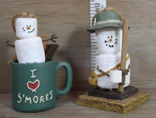 The Original Smores Fisherman & Mug I Love S'mores Christmas Ornaments Lot of 2