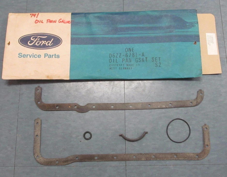 1974-78 NOS Mustang II e Ford Pinto V6 conjunto de junta de panela de óleo do motor - Imagem 1 de 1