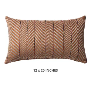 Decorative Striped Lumbar Pillow Cover, Couch Throw Pillow, Single or Combo - Picture 1 of 10