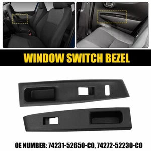 2X Front Rear RH For 2012-14 Toyota Yaris Window Switch Bezel Trim Panel Black H - Picture 1 of 15
