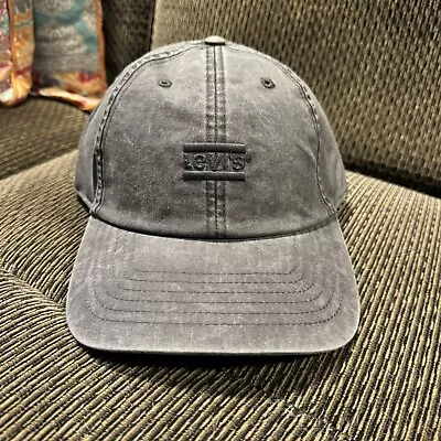 Levi's - Sombrero de Gamuza - Gris Carbón - Talla Única - Snapback Ajustable - Nuevo Foto 1 de 2