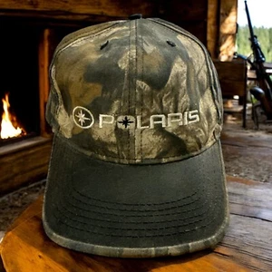 Vintage Polaris Pure Hat Cap Adjustable Camouflage Side By Side ATV Slingshot - Picture 1 of 8