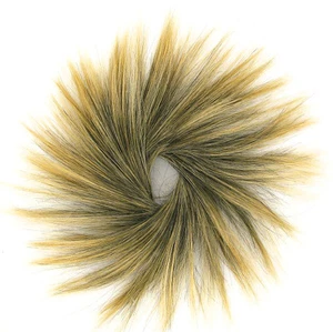 Haargummi Scrunchie Haarteil Haarverdichtung goldbraun Poly Mesh 21 1bt24b - Picture 1 of 2