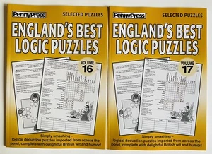 Lot of 2 ENGLAND'S BEST LOGIC PROBLEMS Dell Penny Press British Variety 16 17 - Picture 1 of 7