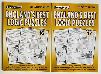 Lot of 2 ENGLAND'S BEST LOGIC PROBLEMS Dell Penny Press British Variety 16 17 - Image 1 of 4