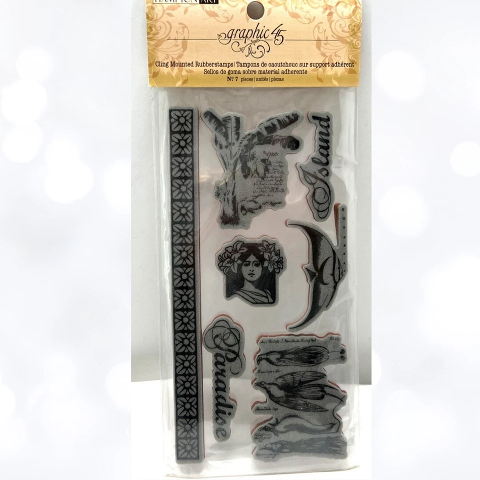 Gráfico 45 carimbos de borracha para férias tropicais do Havaí ISLAND PARADISE - Imagem 1 de 1