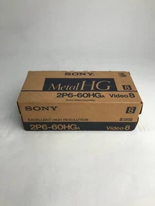 NOS Sony Video8 60 Minuten 10er Pack 8mm Video Cassette Tape Sealed 2P6-60HGA - Bild 1 von 7