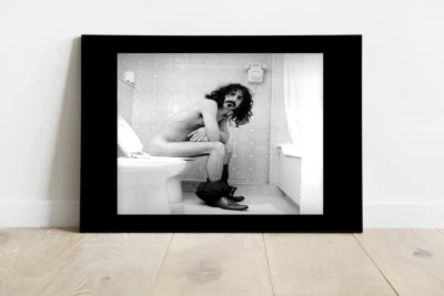 Frank Zappa On Toilet Photography Print-Funny Bathroom Picture- 583 - Image 1 of 4