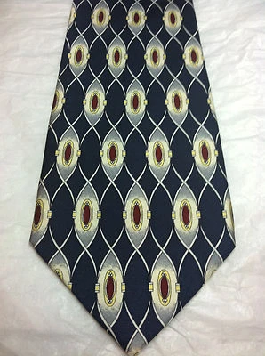 MARCO POLO HOMBRE CORBATA AZUL MARINO CON ROJO AMARILLO GRIS 4 X 59 Foto 1 de 4