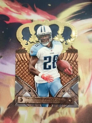 2011 CHRIS JOHNSON PANINI CROWN ROYALE #38 GOLD SP SSP #D/25 DIE CUT CARD TITANS - Image 1 of 2