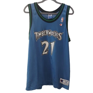 Maglia Kevin Garnett Minnesota Timberwolves #21 KG Uomo Campione NBA Taglia 44 - Foto 1 di 7
