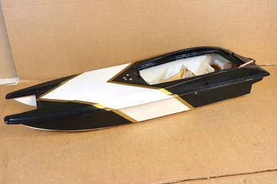 RADIO CONTROLLED CATAMARAN PLASTIC OCEAN SPEED BOAT HULL PUSHY CAT 2 ni - Image 1 of 4