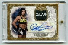 2017 Topps UFC Knockout CLAUDIA GADELHA Gold Tier One Fight Glove Patch Auto 1/1