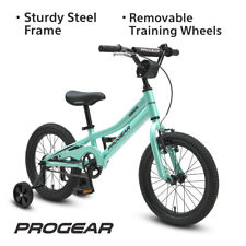 NEW Progear DuraLite Girls Kids Bike 16" + Training Wheels Black & Mint Green