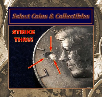 Moneda de medio dólar Kennedy 1974 acuñada a través del error #2361 Foto 1 de 4