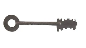 Antica chiave forgiata maschio da cassaforte XIX Secolo - Picture 1 of 7