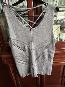 Women’s Sweater Large - New - Never Used - Wear With A Tank Underneath - Gray - Picture 1 of 3