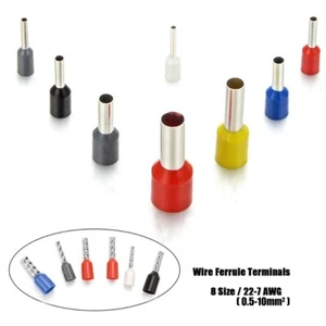 25/50100pcs  Tubular Wire Cold Pressure Connector Electrical Terminals Cable Cri - Bild 1 von 12