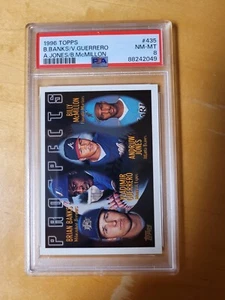 1996 Topps #435 Prospects Vladimir Guerrero Andruw Jones PSA 8 NM-MT - Picture 1 of 1