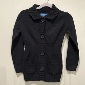 Nautica Girls School Uniform Cardigan Sweater Size Girls LARGE 6 - Navy - Picture 1 of 15
