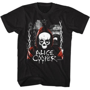 Alice Cooper Hooded Skull Chains Dundeon Men's T Shirt Shock Rock Merch - Picture 1 of 5