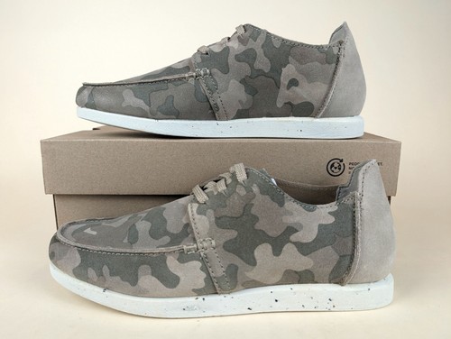 Scarpe Oxford Clarks ShacreLite Low Moc da uomo 12 M sabbia mimetica pelle stringate nuove con etichette