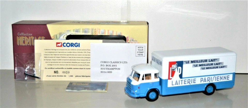 Corgi Heritage. E:1/50. Saviem JL fourgon tôlé "Laiterie Parisienne". - Photo 1/1