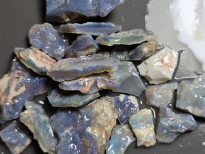 Lightning Ridge Crystal Opal Rough Parcel Blue Green Purple 110 Ct Lapidary Opal - Bild 1 von 22