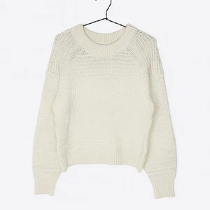 Universal Thread Elfenbein Creme Baumwollmischung Grobstrick Pullover Sweater Gr. M - Bild 1 von 13