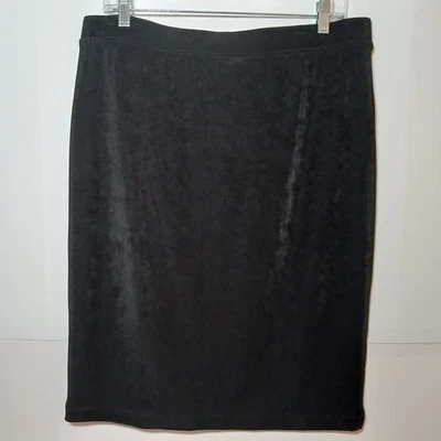 Falda lápiz clásica Chico's Travelers para mujer talla 2P negra  Foto 1 de 4