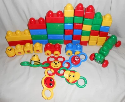 Lego Primo Duplo Baby Bricks 47 Piece Lot Car Animal Baby Toy - Image 1 of 4