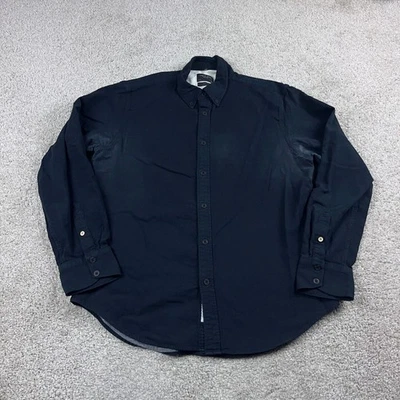 Мужская футболка Rag & Bone большой черный на пуговицах подходит 2 офис повседневный длинным рукавом - Изображение 1 из 4