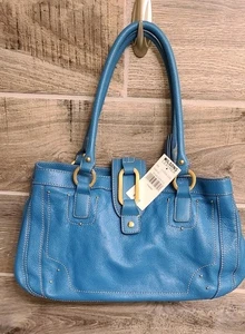 Wilson Blue Teal Leather Shoulder bag Purse - Picture 1 of 16