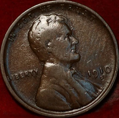 1910-S San Francisco Mint Copper Lincoln Wheat Cent - Image 1 of 2