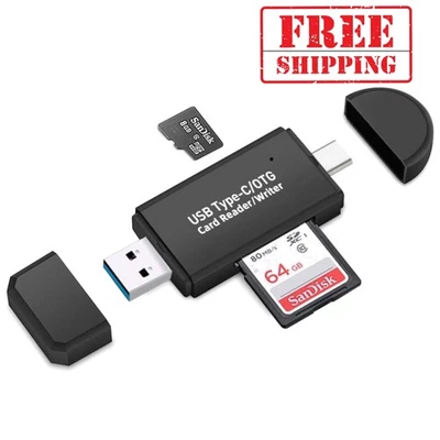 Ultra-Fast 2 in 1 Memory Card Reader - Supports SD, Micro SD & UHS-I Cards - Image 1 of 4