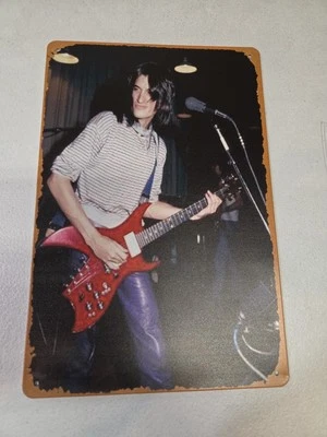 Joe Perry Musician Red Guitar Rustic-looking 8x12 Metal Sign Rock Music - Image 1 of 4