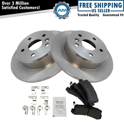 Pastilha de freio traseira metálica e kit de 2 rotores para 99-03 Lexus RX300 AWD - Imagem 1 de 4