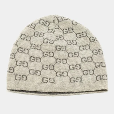 Gorro de cachemir Gucci gris GG Foto 1 de 4