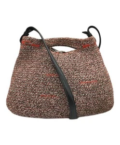 BALENCIAGA ZIGZAGGER WOVEN TOTE/2WAY shoulder bag red 380687 - Picture 1 of 10