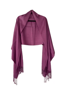 Damen Pashmina Tuch Halstuch Lila Magenta 70x22 Weich Warm Kuschelig Abend Elegant - Bild 1 von 5