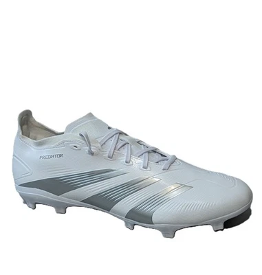 adidas Predator 24 League FG Soccer Cleats Mens 9 White Silver IE2372 - Image 1 of 4