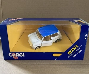 Corgi Mini C330/3 30th Anniversary 1959-1989 Sky Livery 1:36 Scale Model Car New - Picture 1 of 3